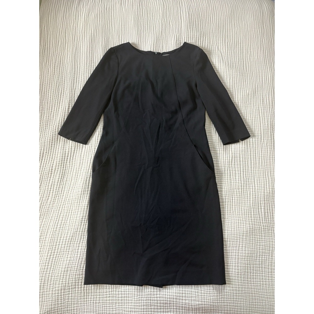 MM Lafleur Lena Sheath Dress Size‎ 10 Black Work Office Business Professional